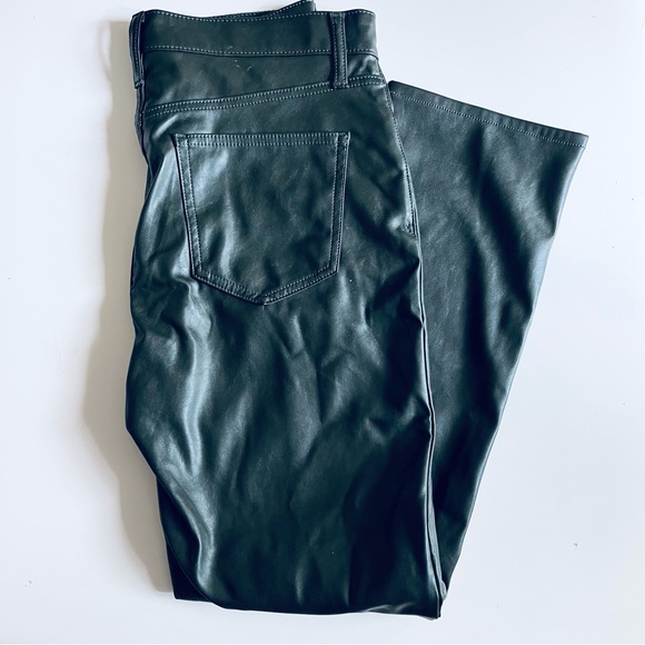 GAP NWT green vegan leather pants size 29/8 - Picture 3 of 11